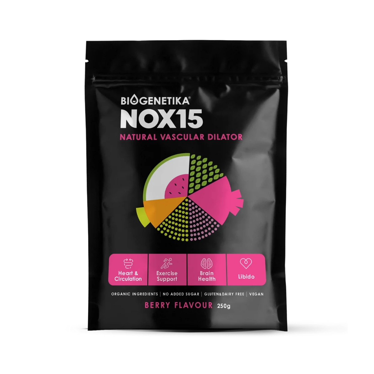 Biogenetika NOX15 - Natural Vascular Dilator (Berry Flavour)