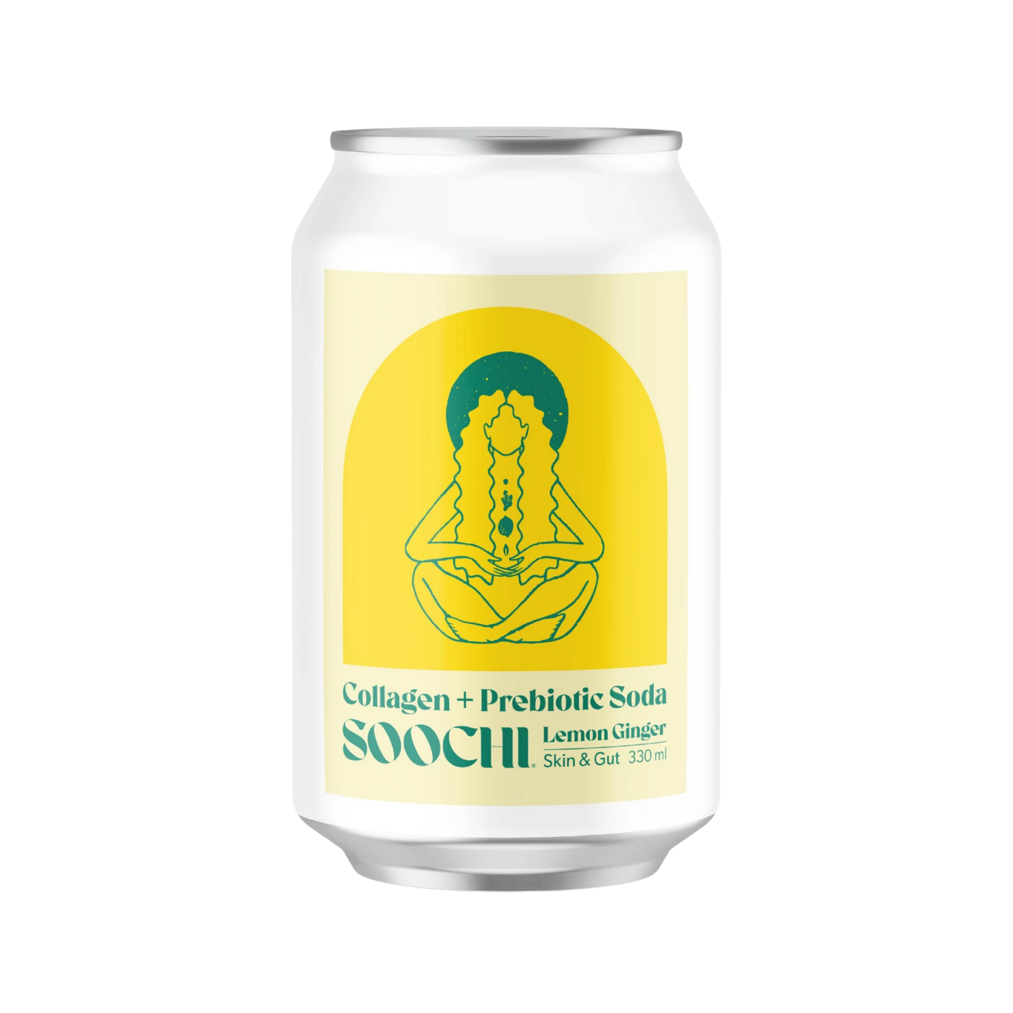 Soochi Drinks - Collagen + Prebiotic Soda- Lemon Ginger